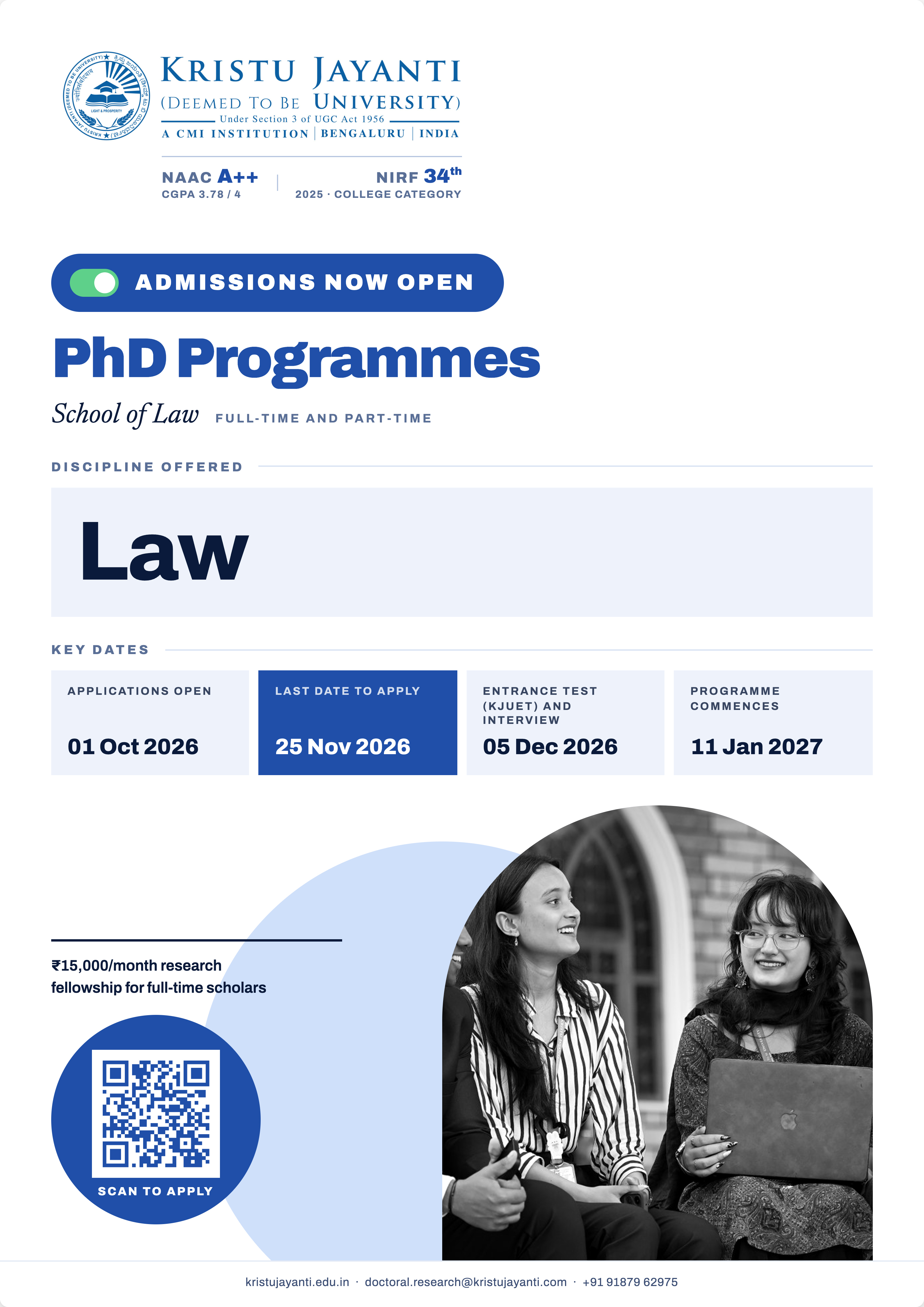 Admission flyer – School of Law